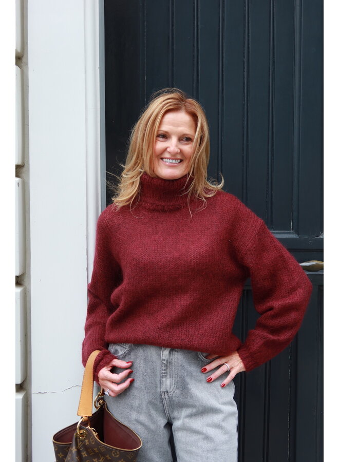 YASLAMBI LS KNIT ROLLNECK PULLOVER PORT ROYALE