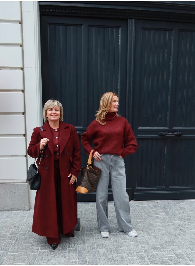 YASROYLA LS WOOL BLEND LONG COAT PORT ROYALE