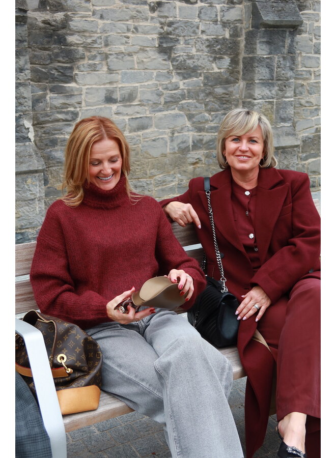 YASROYLA LS WOOL BLEND LONG COAT PORT ROYALE