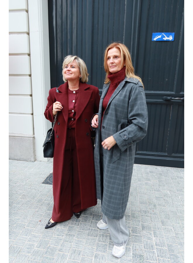 YASROYLA LS WOOL BLEND LONG COAT PORT ROYALE