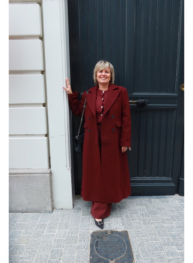 YASROYLA LS WOOL BLEND LONG COAT PORT ROYALE