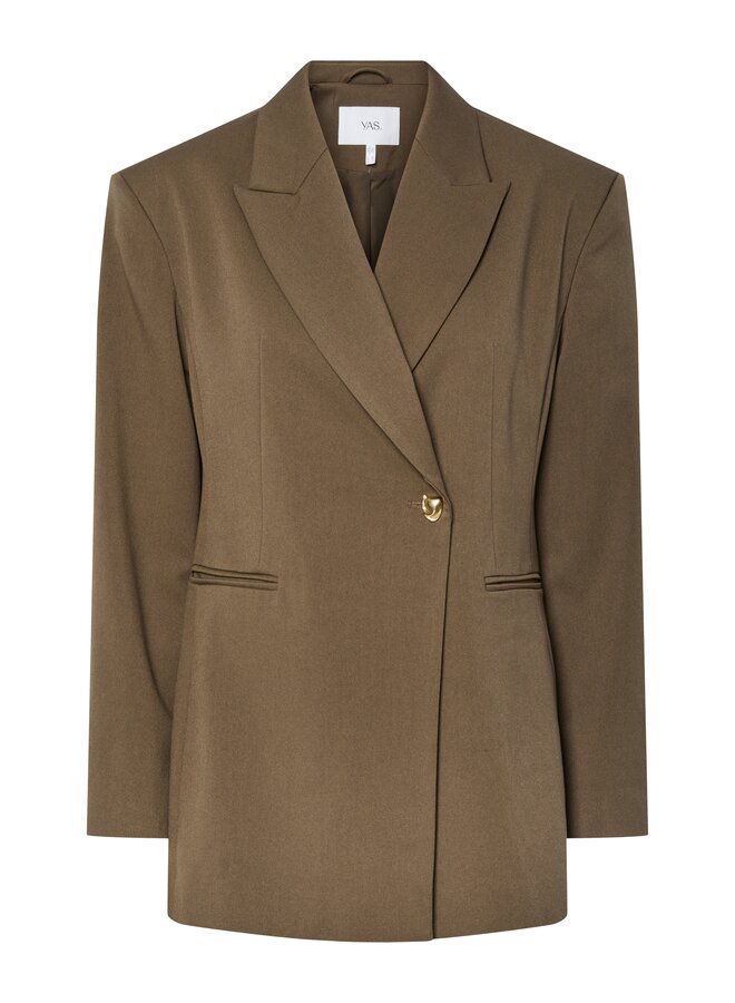 YASRANA LS BLAZER S. TEAK