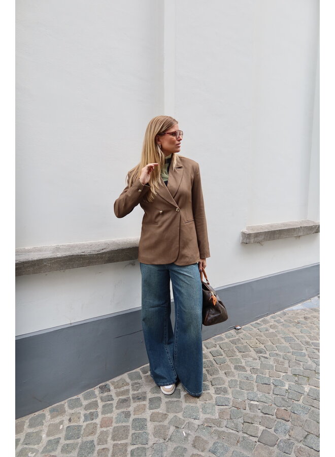 YASRANA LS BLAZER S. TEAK