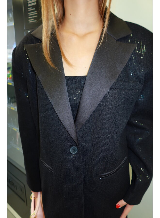 BLAZER SEQUIN NERO