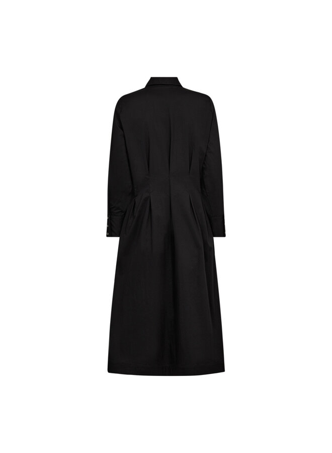 POPPYCC SHIRT LONG DRESS BLACK