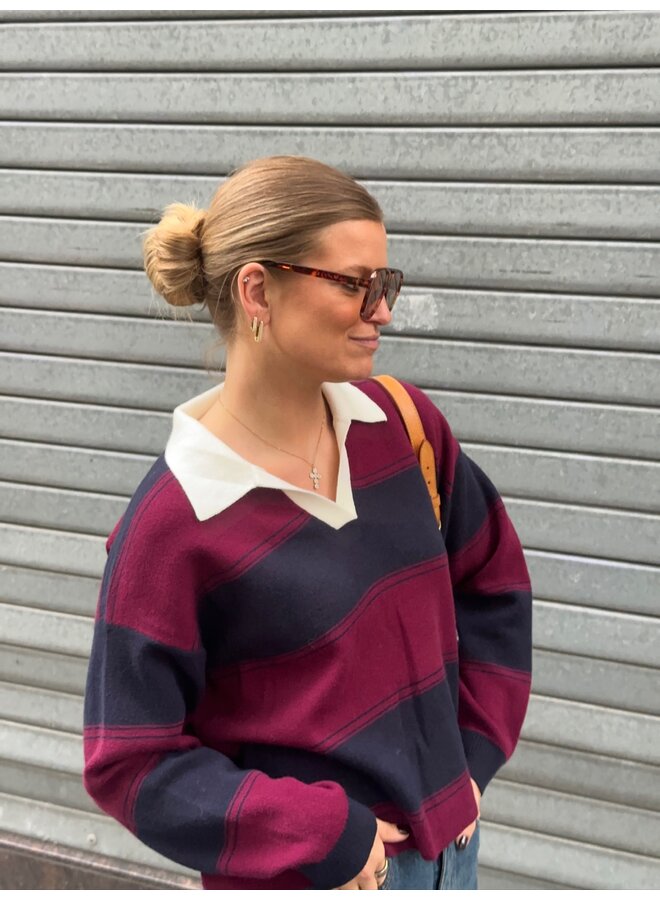 FLORENCE POLO WINE/ NAVY