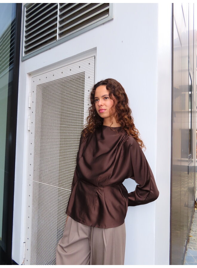 YASYERA LS TOP CHOCOLATE BROWN