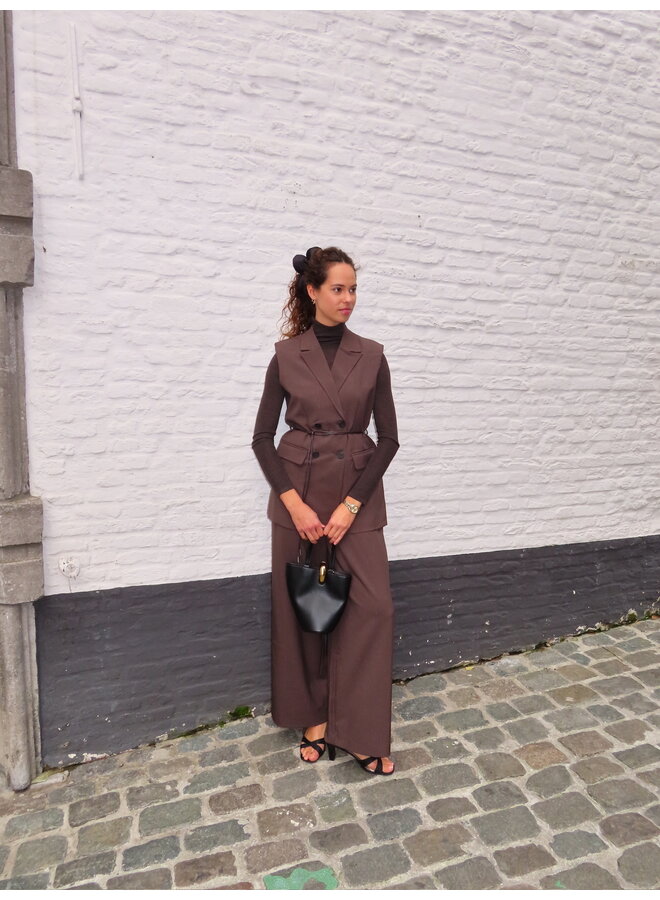 YASSHIMMA HMW PANT CHOCOLATE BROWN