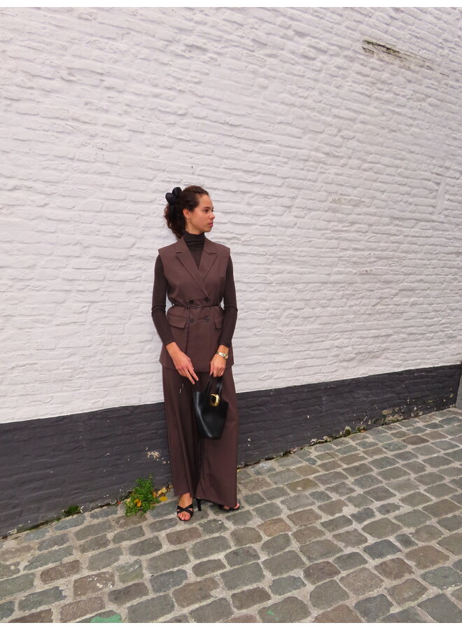 YASSHIMMA HMW PANT CHOCOLATE BROWN