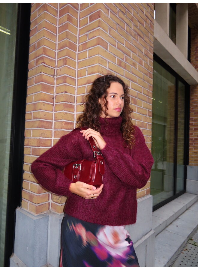 YASLAMBI LS KNIT ROLLNECK PULLOVER PORT ROYALE