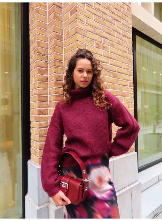 YASLAMBI LS KNIT ROLLNECK PULLOVER PORT ROYALE