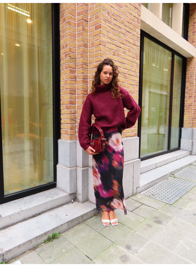 YASLAMBI LS KNIT ROLLNECK PULLOVER PORT ROYALE