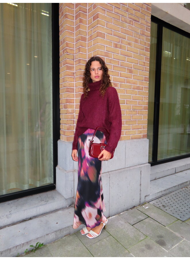 YASLAMBI LS KNIT ROLLNECK PULLOVER PORT ROYALE