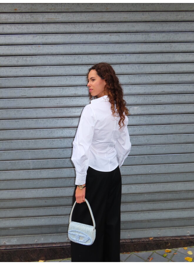 SANNACC ASYM PLACKET SHIRT WHITE