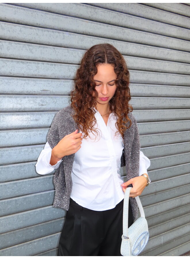 SANNACC ASYM PLACKET SHIRT WHITE