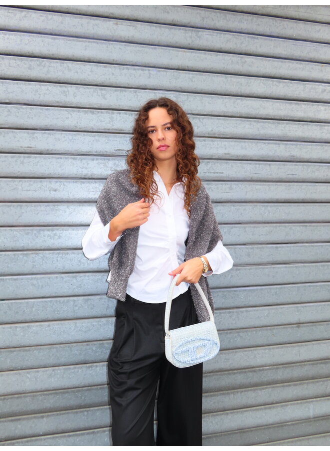 SANNACC ASYM PLACKET SHIRT WHITE