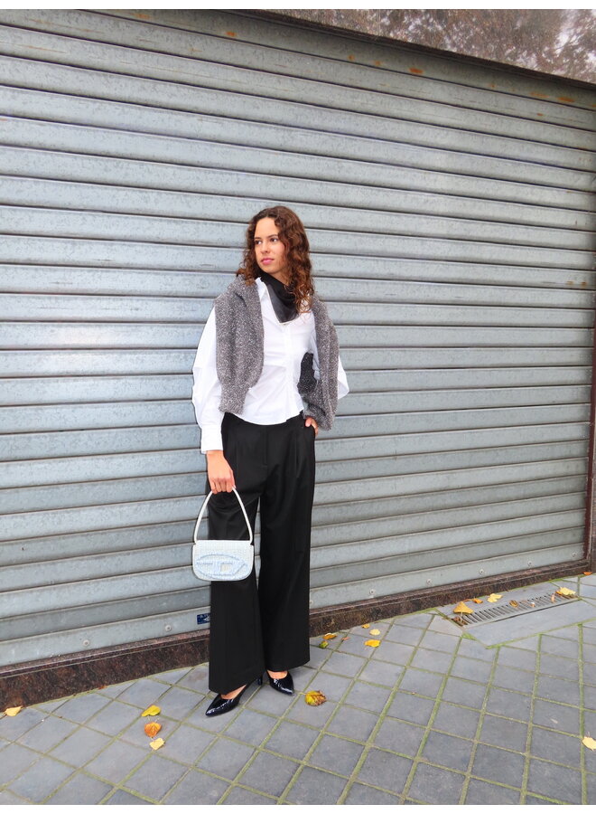 SANNACC ASYM PLACKET SHIRT WHITE