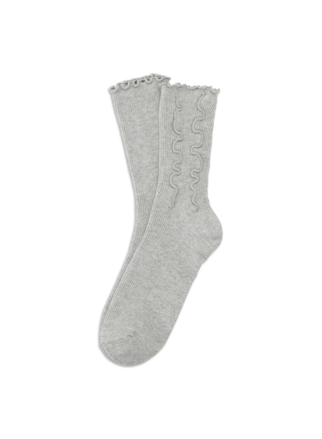 RUFFLE SOCKS GREY