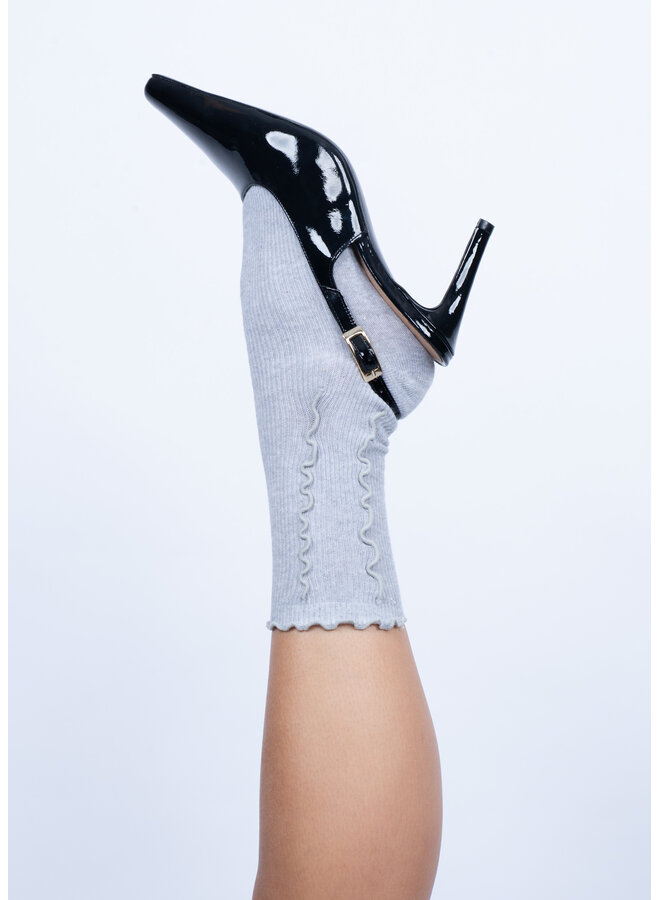 RUFFLE SOCKS GREY