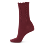 RUFFLE SOCKS BURGUNDY
