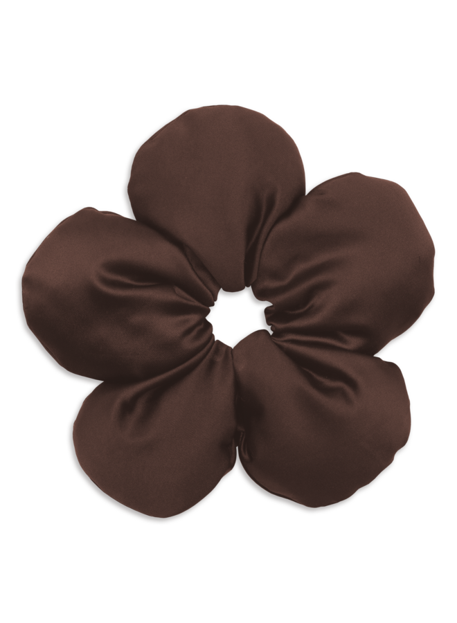 FLOWER PILLOW SCRUNCHIE CHOCOLATE FONDANT