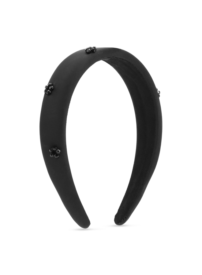 FLORAL GLEAM HEADBAND BLACK