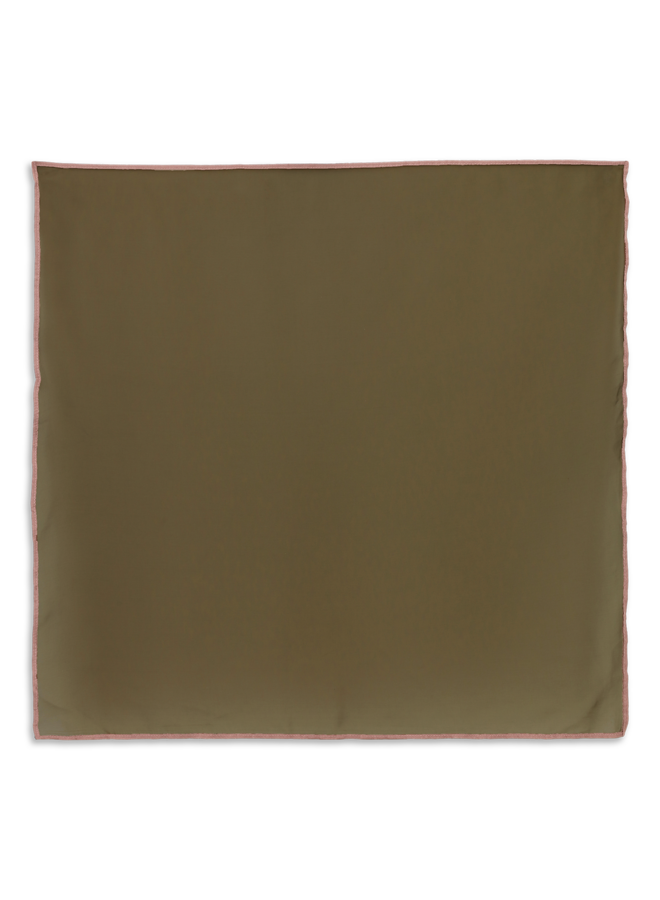 CONTRAST SCARF ARMY/BROWN