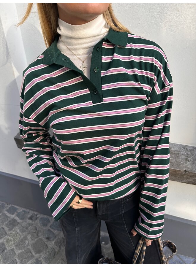 CINDY LONGSLEEVE GREEN/PINK