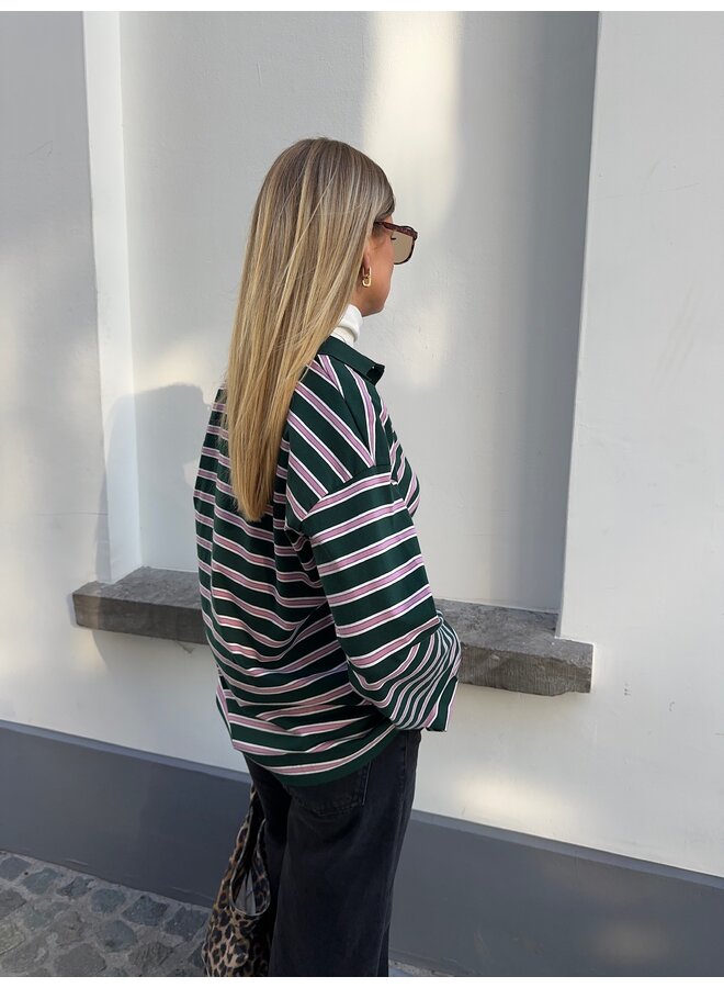 CINDY LONGSLEEVE GREEN/PINK