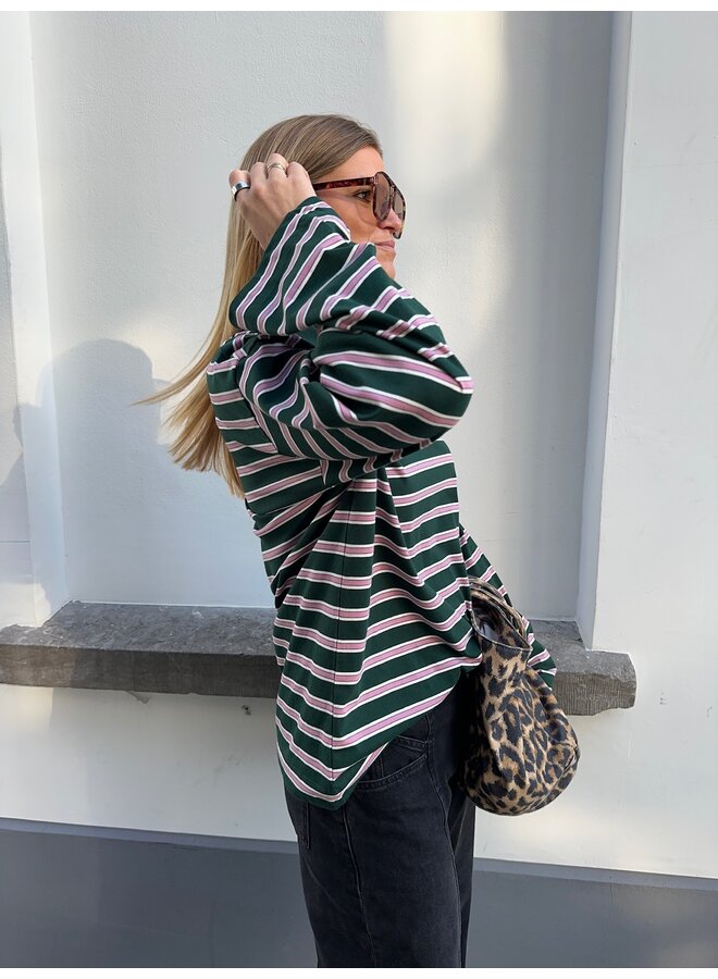 CINDY LONGSLEEVE GREEN/PINK