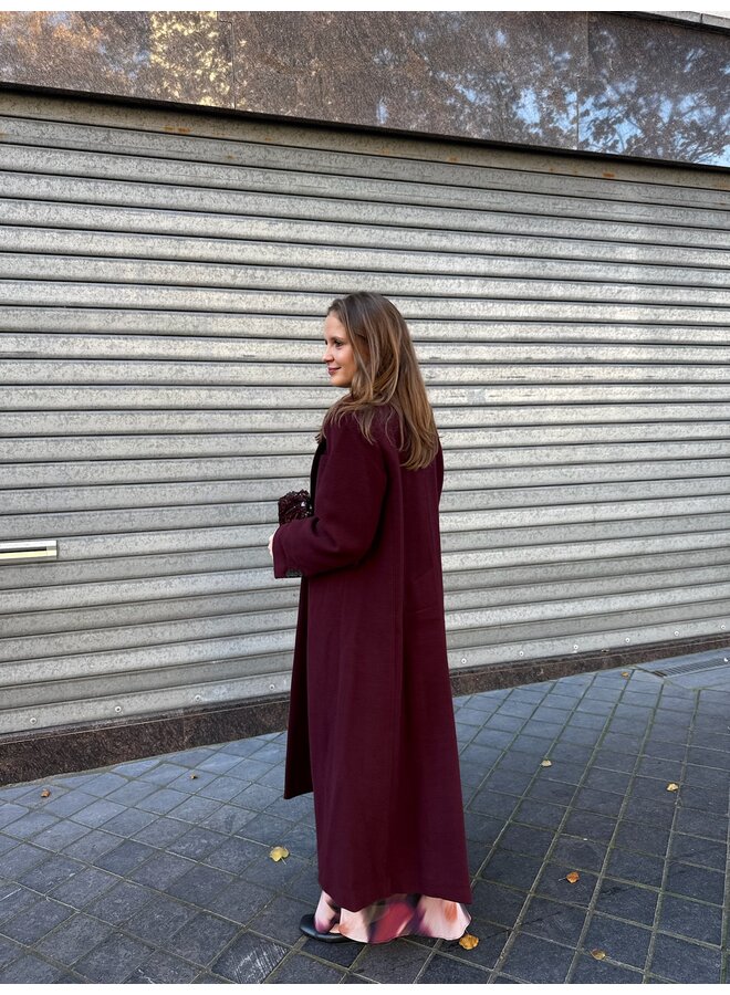 YASROYLA LS WOOL BLEND LONG COAT PORT ROYALE