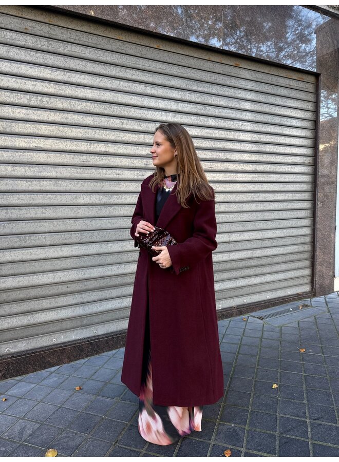 YASROYLA LS WOOL BLEND LONG COAT PORT ROYALE