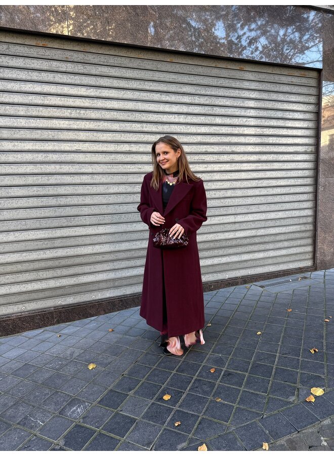 YASROYLA LS WOOL BLEND LONG COAT PORT ROYALE