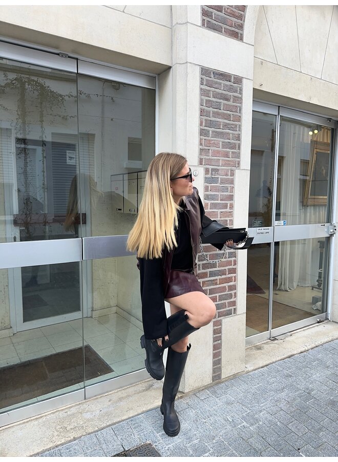 BILBAO WAISTCOAT BURGUNDY