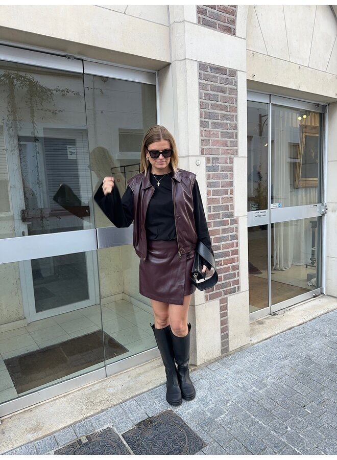 BILBAO WAISTCOAT BURGUNDY