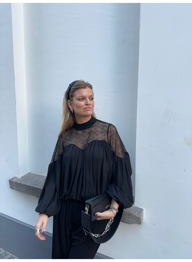 FLORAL GLEAM HEADBAND BLACK