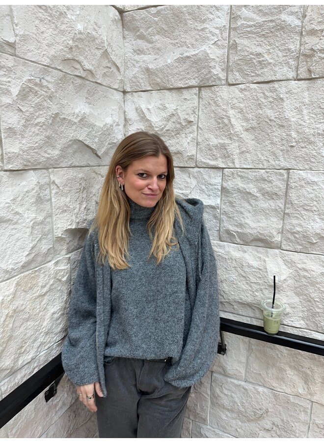 ISELA CARDIGAN DARK GREY