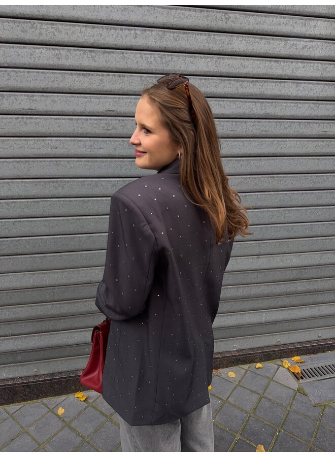 RHINESTONE BLAZER GREY