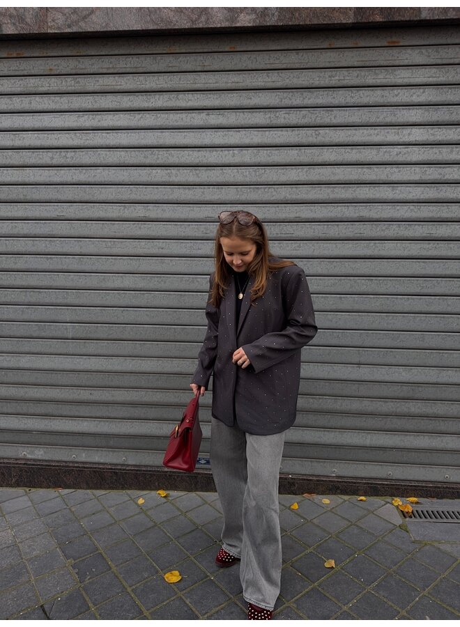RHINESTONE BLAZER GREY