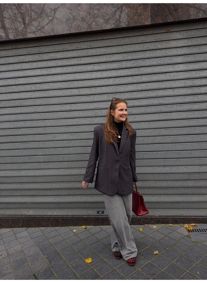 RHINESTONE BLAZER GREY