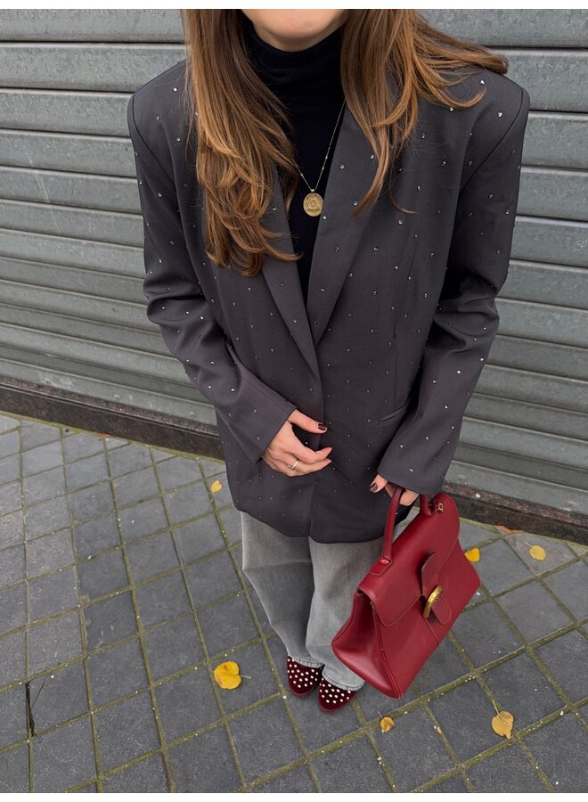 RHINESTONE BLAZER GREY