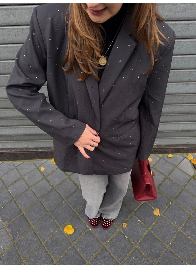 RHINESTONE BLAZER GREY