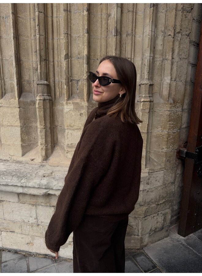 CLARICE KNIT BROWN + SCARF