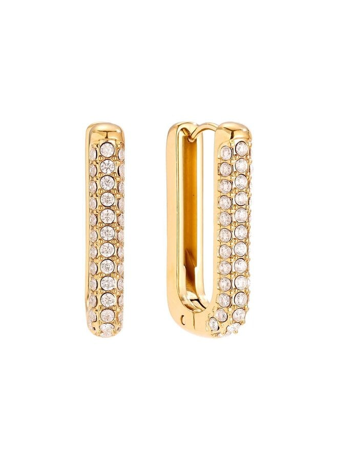 CECE DIAMOND HOOP EARRING GOLD