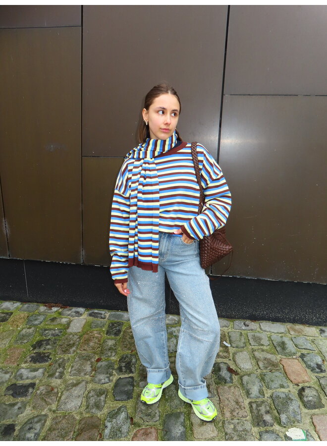 CHARLIE STRIPED JUMPER YELLOW/ BROWN