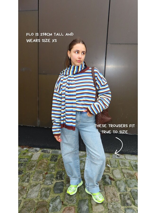 RHINESTONE BALLOON JEANS