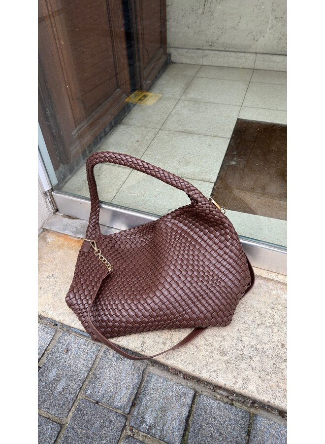 LARGE BROWN HANDBAG