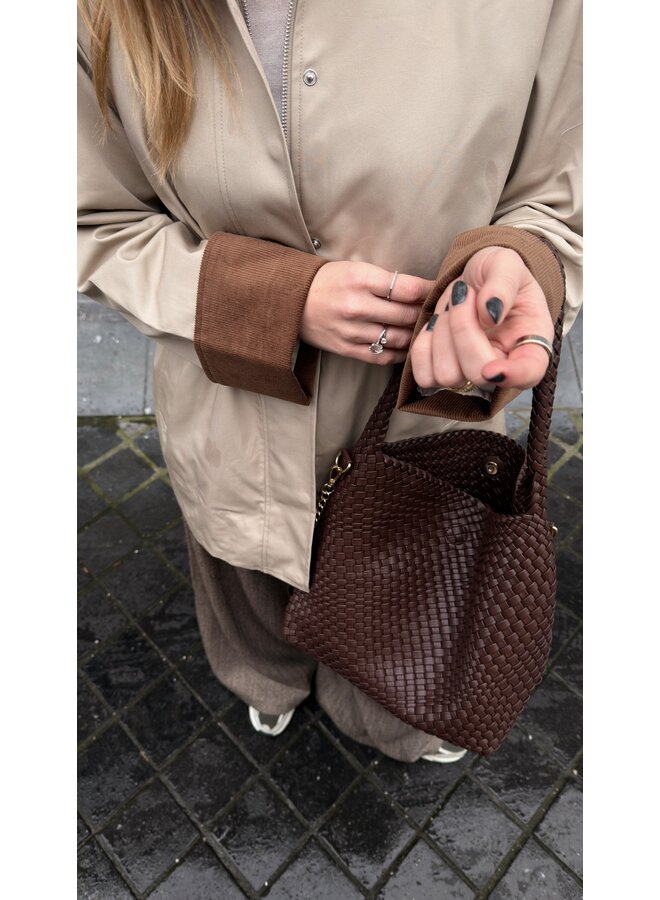 LARGE BROWN HANDBAG