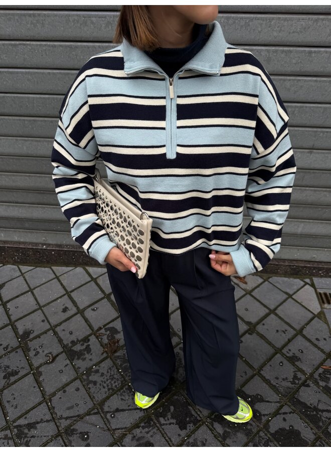 EVA STRIPED JUMPER BLUE