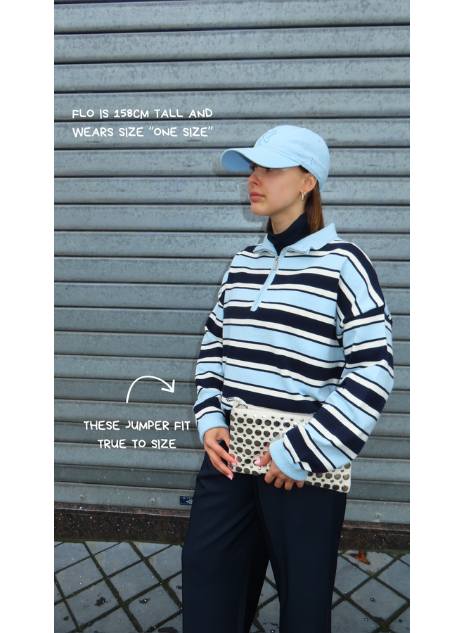 EVA STRIPED JUMPER BLUE